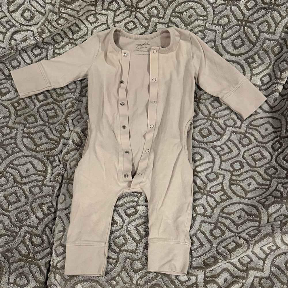 Pehr Light Beige Footie One Piece 3-6 months